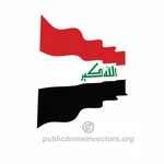 Ondeando bandera iraquí por vector