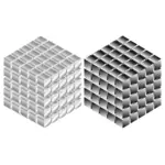 Imagem vetorial de cubos metálicos