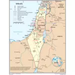 Map of Israel vector image