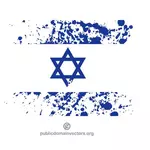Israel-Flagge in Tinte Spritzer