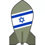 Dibujo de la hipotética bomba atómica israelí vectorial
