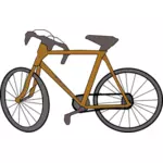 Tecknad brun cykel färgbild.