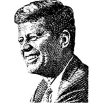 De Voorzitter J. F. Kennedy portret vector tekening