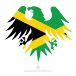 Örn med flagga av Jamaica