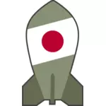 Varsayımsal Japon nükleer bombadan çizim vektör