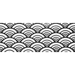 Japanese folk wave pattern vector drawing
