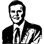 Vector illustration of Jeb Bush photocopy image