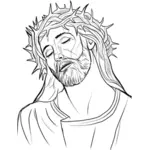 Jesus Christ outline illustration