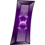 Форма прямоугольника фиолетовый драгоценность векторной графики