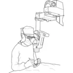 Illustrazione vettoriale di un chirurgo