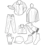 Clothing items vector image