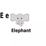 E pour l’éléphant