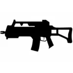 Image vectorielle de silhouette de fusil d’assaut