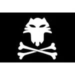 Bandeira de pirata gato