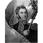 José de San Martín retrato vector de la imagen