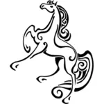 Vektor-Bild von stilisierten springenden Pferd auf weißem Hintergrund