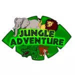 Utklipp av jungel eventyr Kids Club Logo