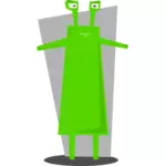 Vektorgrafikk grønne humanoid siden tabellen