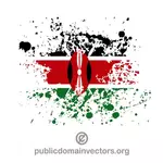 דגל קניה בתוך דיו מתיז צורה