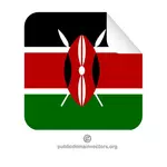 Label with flag of Kenya