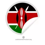 Sticker with flag of Kenya