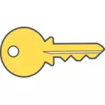 Imagem de vector chave do cadeado amarelo