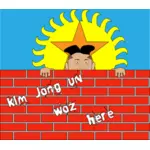 Kim Jong Un woz qui poster vettoriale illustrazione