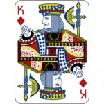 Konge i ruter gaming card vector illustrasjon