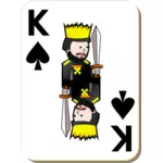King of Spades playing card vector image