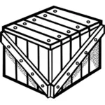 Clip art of wooden crate line art