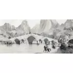 ציור של גשר Hauzen מערות