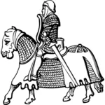 Pansrede knight og hest