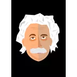 Albert Einstein in black background