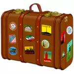 トラベル ステッカー ベクトル描画のスーツケース