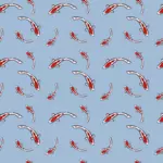 Vector clip art of seamless pattern of carp