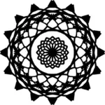 Symbole graphique noir comme Mandala