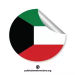 Autocollant avec le drapeau du Koweït