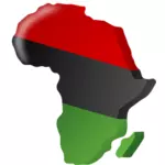 Gambian ध्वज अफ्रीका की आकृति में वेक्टर क्लिप आर्ट