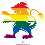 Bendera LGBT heraldik singa