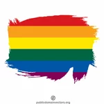HBT-flagga målad