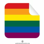 Peeling çıkartma LGBT renkleri