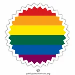 Tarra, jossa on LGBT-lippu