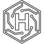 Immagine vettoriale labirinto di H