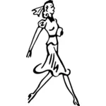 Lady-zu Fuß-Symbol