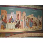 Latinske patriarken av Jerusalem maleri vector illustrasjon