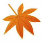 البرتقالي الخريف ورقة صورة متجه