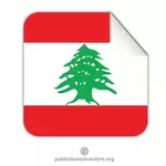 Libanesisk flagg kvadrat klistremerke