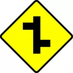 Junction road sign vector image