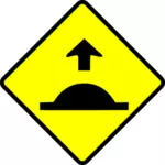 Speed hump caution sign vector image
