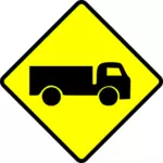 Caution truck sign vector image